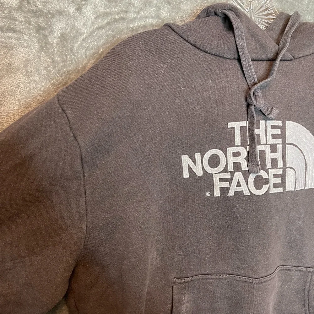 North Face Men Classic Logo Half Dome Pullover Hoodie Heavy Sweatshirt L Gray